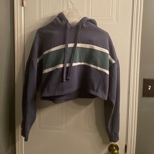 Blue Crop Hoodie